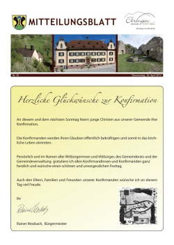 Herzliche Gl&uuml;ckw&uuml;nsche zur Konfirmation