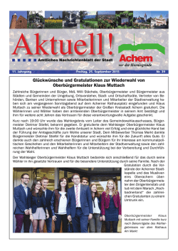 Gl&uuml;ckw&uuml;nsche und Gratulationen zur Wiederwahl von
