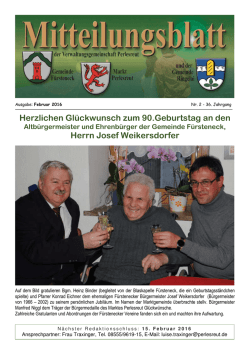 Herzlichen Gl&uuml;ckwunsch zum 90.Geburtstag an den