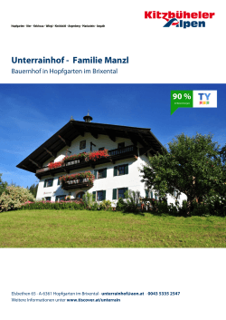 Unterrainhof - Familie Manzl in Hopfgarten im Brixental