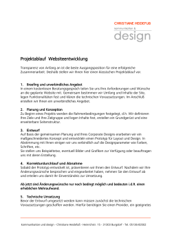 Projektablauf als pdf - kommunikation & design