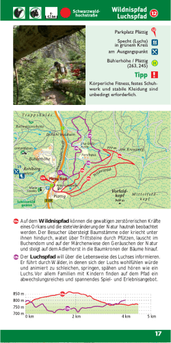 Wanderkarte Wildnispfad & Luchspfad