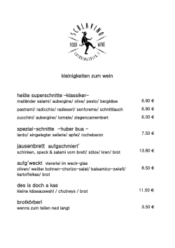 kleinigkeiten zum wein heiße superschnitte –klassiker