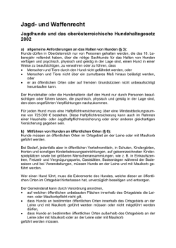 Jagd- und Waffenrecht