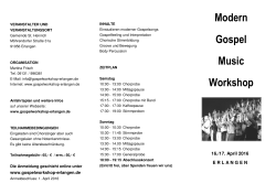Modern Gospel Music Workshop