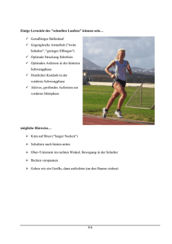 Einige Lernziele des "schnellen Laufens" k&ouml;nnen sein&hellip;