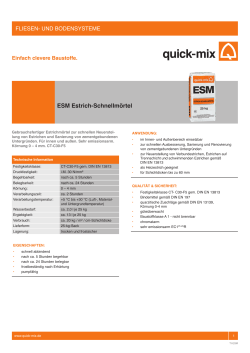 ESM Estrich-Schnellmörtel - Quick-Mix