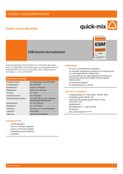 ESM Estrich-Schnellmörtel - Quick-Mix