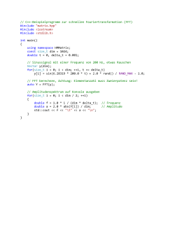 // C++-Beispielprogramm zur schnellen Fouriertransformation (FFT