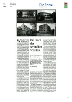 Die Stadt der schnellen Schulen