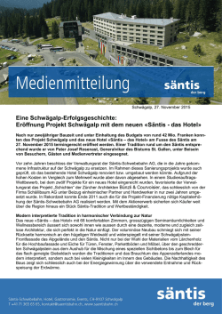 Eine Schw&auml;galp-Erfolgsgeschichte: Er&ouml;ffnung Projekt Schw&auml;galp