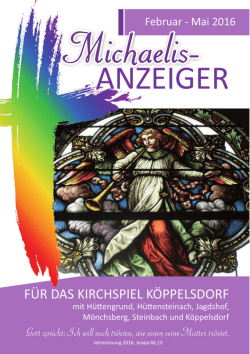 Michaelisanzeiger Februar bis Mai 2016
