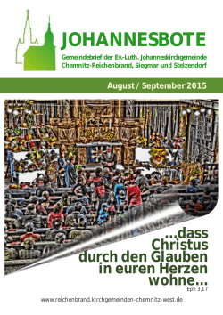 Gemeindebrief August / September 2015 als PDF