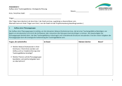 Arbeitsblatt 2 &bdquo;Aufbau einer Taschengeldb&ouml;rse: Strategische Planung&ldquo;