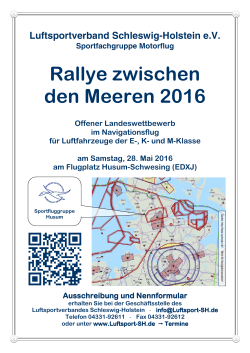 Rallye zwischen den Meeren 2016 - Luftsportverband Schleswig
