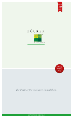 Ihr Partner f&uuml;r exklusive Immobilien.