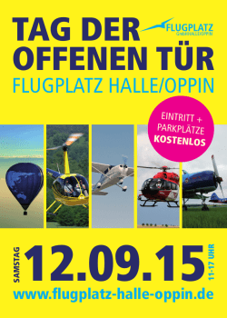 TAG DER OFFENEN TüR - Flugplatz Halle/Oppin