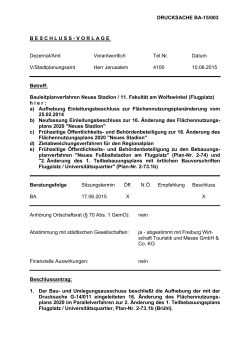 DRUCKSACHE BA-15/003 BESCHLUSS
