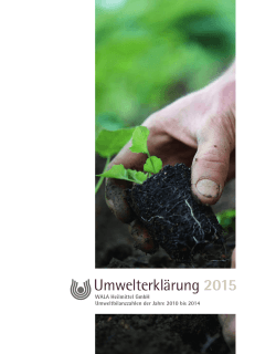 Umwelterklärung 2015 - WALA Heilmittel GmbH