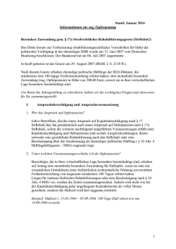 Informationsblatt (Stand: 01/2016)