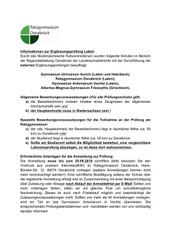 Informationen zur Erg&auml;nzungspr&uuml;fung Latein