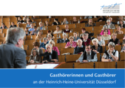 Broschüre zur Gasthörerschaft an der Heinrich-Heine