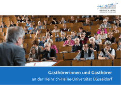 Brosch&uuml;re zur Gasth&ouml;rerschaft an der Heinrich-Heine