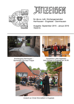 Gemeindebrief Nr. 78 September 2015 bis Januar 2016 - Ev.