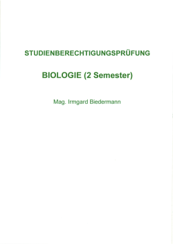 ULG Studienberechtigungsprüfung Biologie