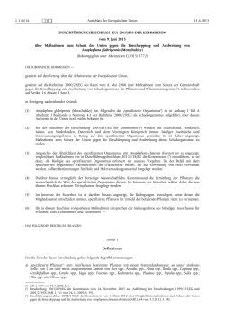 DURCHF&Uuml;HRUNGSBESCHLUSS (EU) 2015/ 893 DER