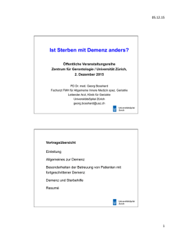 Ist Sterben mit Demenz anders?