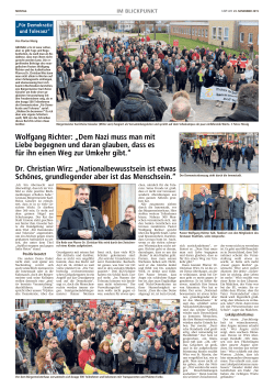Wolfgang Richter: „Dem Nazi muss man mit Liebe begegnen und