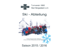 Skiprogrammheft für Saison 2015/16