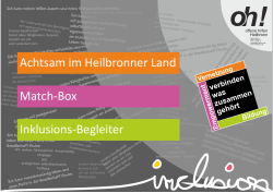 Achtsam im Heilbronner Land Match-Box Inklusions