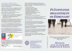 FLÜCHTLINGS BEGLEITER/IN IM EHRENAMT