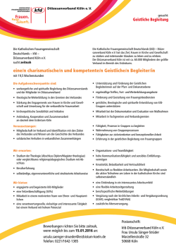 eine/n charismatische/n und kompetente/n Geistliche/n Begleiter/in