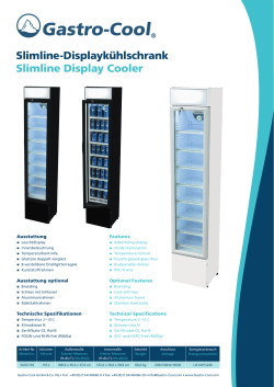 Slimline-Displaykühlschrank Slimline Display Cooler - Gastro-Cool
