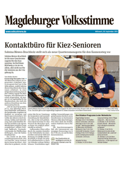 Kontaktbüro für Kiez-Senioren