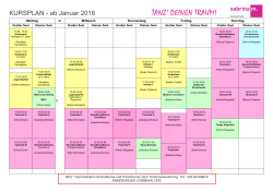 KURSPLAN - ab Januar 2016