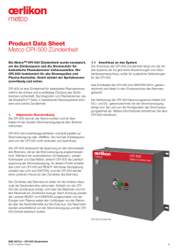 DSE-0075.2 Metco CPI-500 Z&uuml;ndeinheit