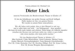 Dieter Linck - Landesverband Theater in Schulen NRW eV