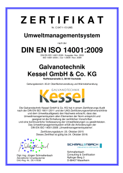 zertifikat - Galvanotechnik Kessel GmbH & Co. KG