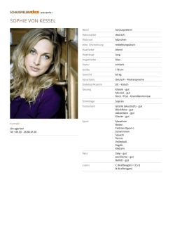 sophie von kessel - Schauspielervideos