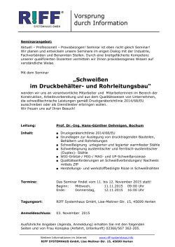 Agenda_Schweißen im Druckbh.- u. Rohrleitungsbau_11.+12.11