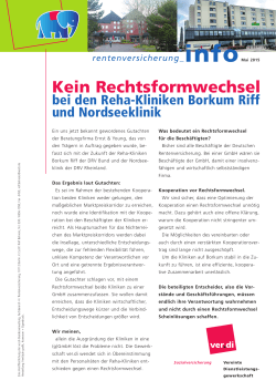 Info DRV Borkum Mai 2015 - Sozialversicherung NRW