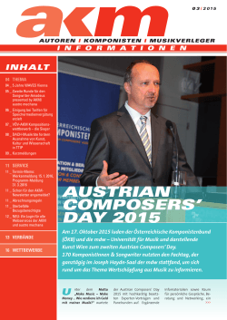 AUSTRIAN cOMPOSERS` dAy 2015