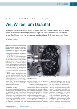 Viel Wirbel um Qualität - Leistritz Produktionstechnik