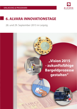 ALVARA Programm Innovationstage 2015