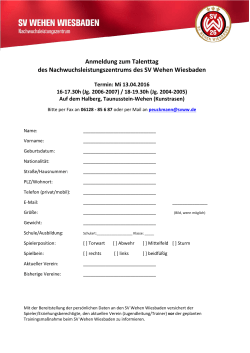 PDF Formular - SV Wehen Wiesbaden