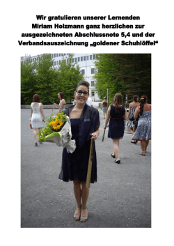 Holzmann Miriam Gratulation